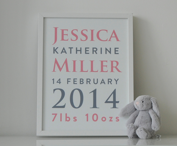 Personalised Baby Announcement